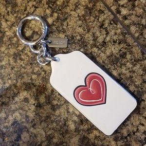 White Coach key chain with heart
